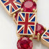 Ruby Tennis Bracelet with United Kingdom Flag no. 10