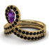 Amethyst Pear Shape Stacking Bridal Set - Emilia No. 307