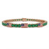 Emerald Tennis Bracelet with United States Flag no. 5 image 1