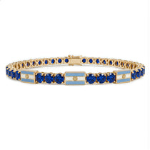 Sapphire Tennis Bracelet with Argentina Flag no. 13 image 1