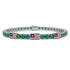 Emerald Tennis Bracelet with United States Flag no. 6