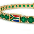 Emerald Tennis Bracelet with South Africa Flag no. 4 image 4