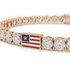 Diamond Tennis Bracelet with United States Flag no. 2 image 2