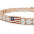 Diamond Tennis Bracelet with United States Flag no. 2