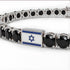 Black Diamond Tennis Bracelet with Israeli Flag no. 9 image 2