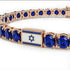 Sapphire Tennis Bracelet with Israeli Flag no. 14
