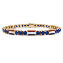 Sapphire Tennis Bracelet with Netherlands Flag no. 13 image 1