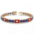 Sapphire Tennis Bracelet with Switzerland Flag no. 13 image 2