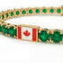 Emerald Tennis Bracelet with Canada Flag no. 4 image 4