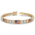 Diamond Tennis Bracelet with United States Flag no. 1