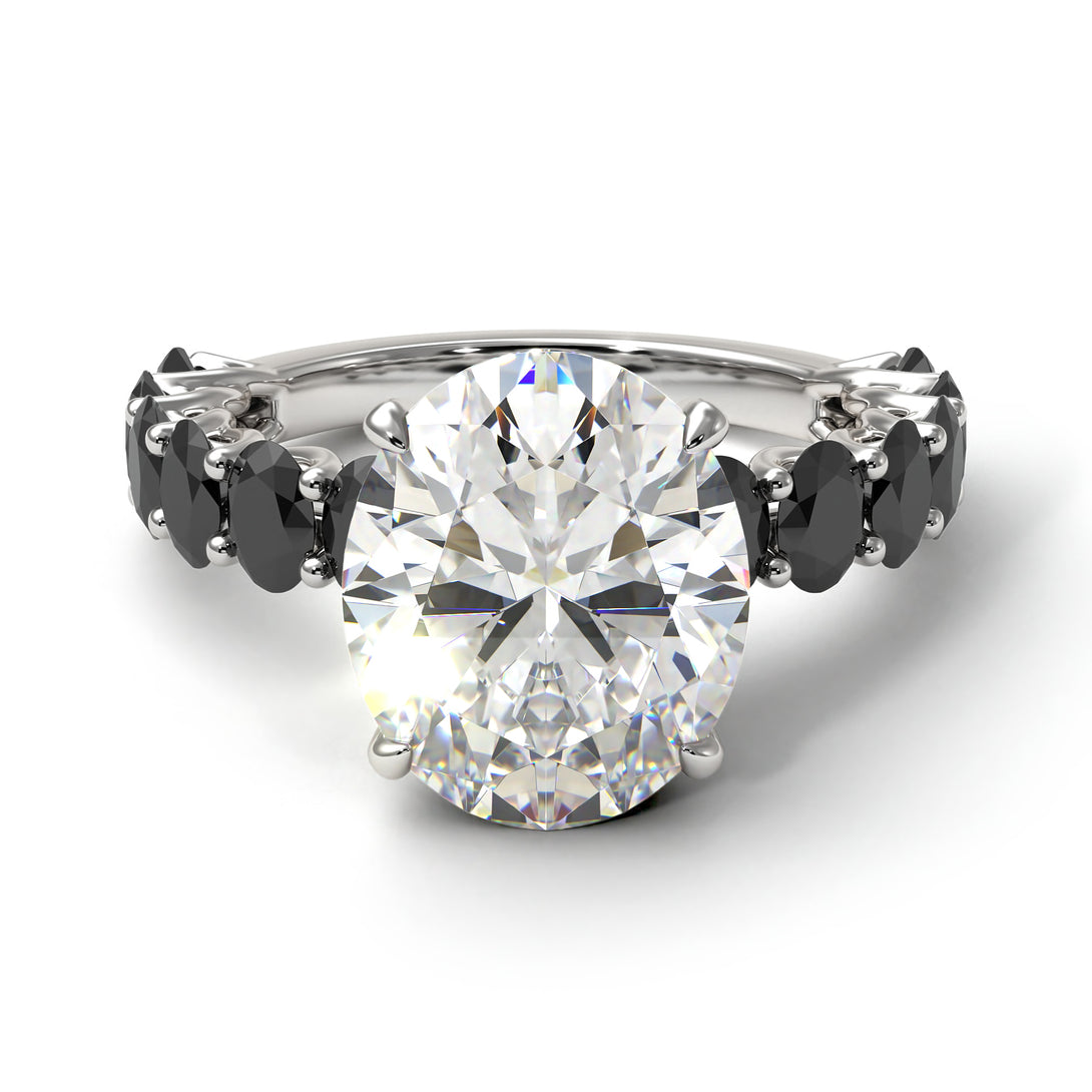 4ct Oval Cut Diamond Engagement Ring - Xena No. 33