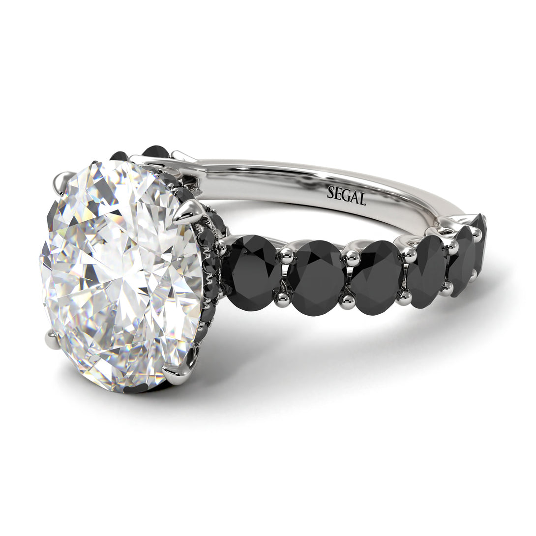 4ct Oval Cut Diamond Engagement Ring - Xena No. 33