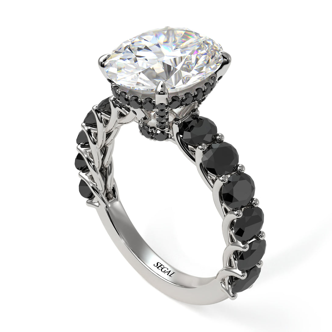 4ct Oval Cut Diamond Engagement Ring - Xena No. 33