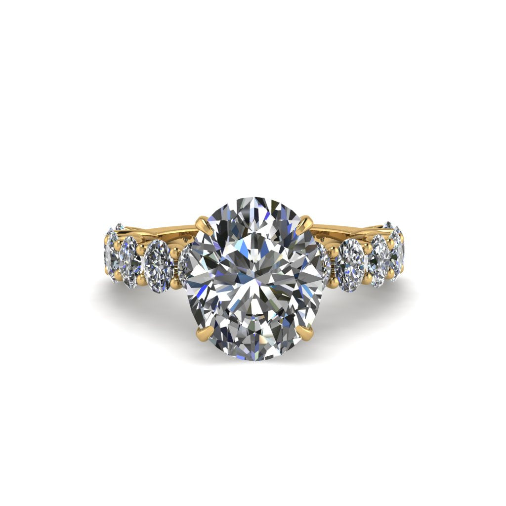 4ct Oval Cut Diamond Engagement Ring - Xena No. 1