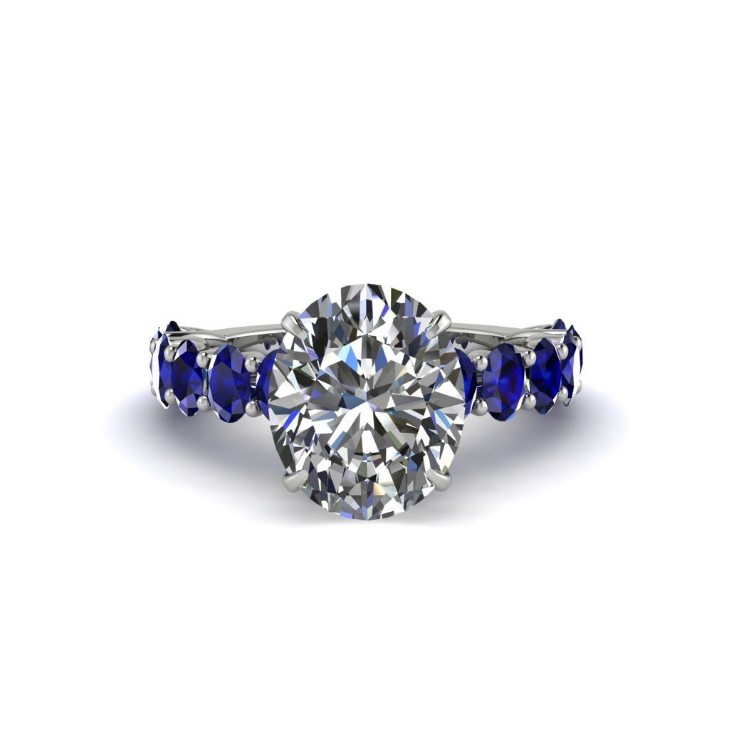 4ct Oval Cut Diamond Engagement Ring - Xena No. 63
