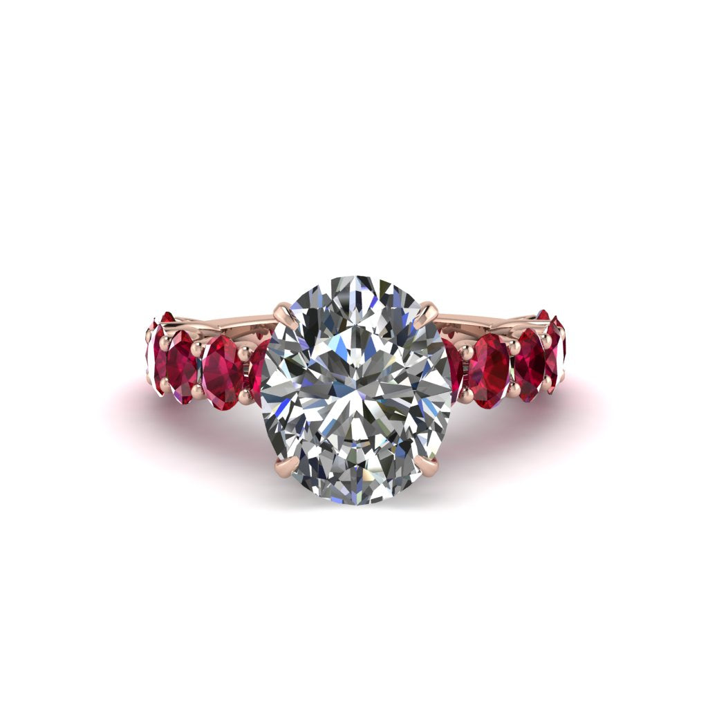 4ct Oval Cut Diamond Engagement Ring - Xena No. 47