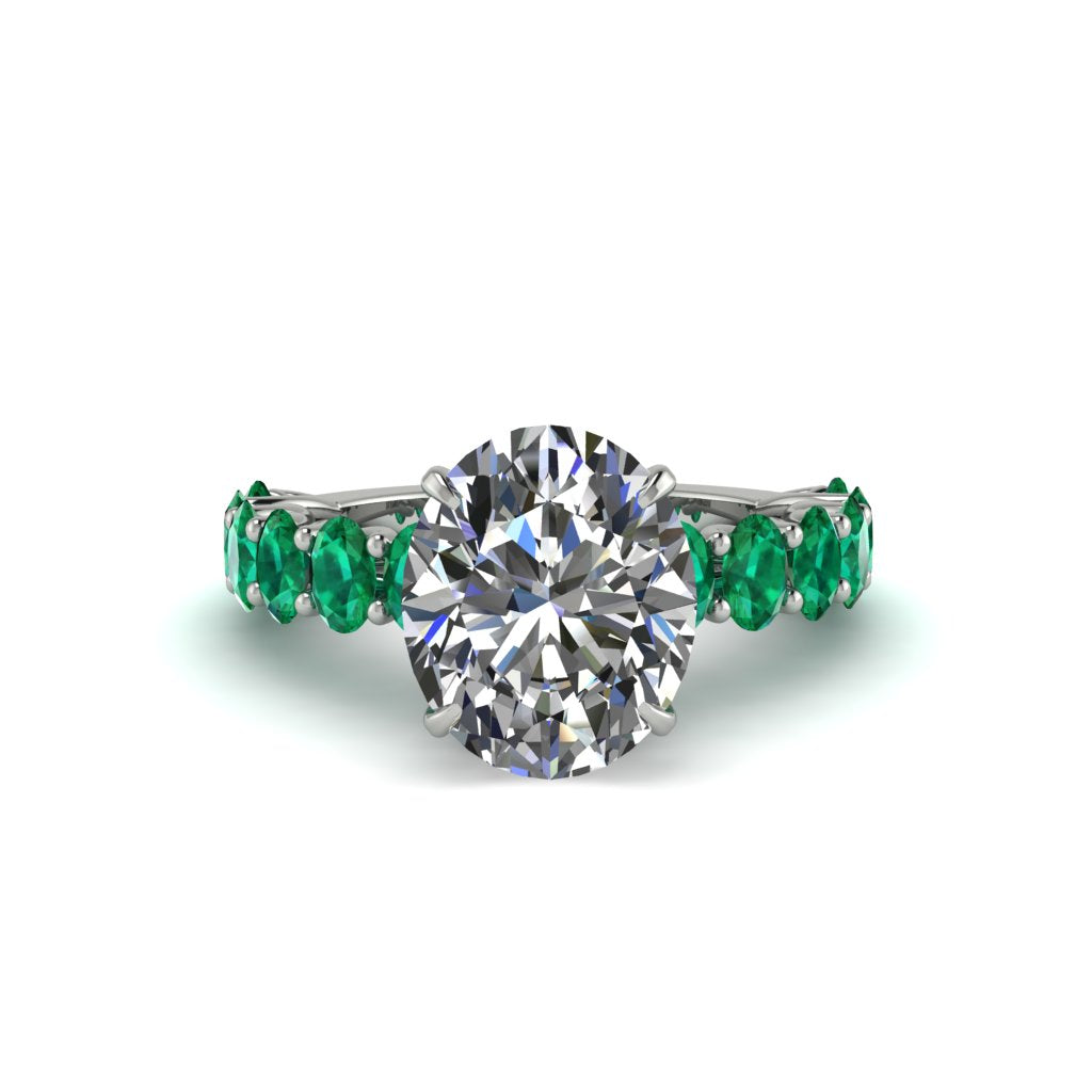 4ct Oval Cut Diamond Engagement Ring - Xena No. 18
