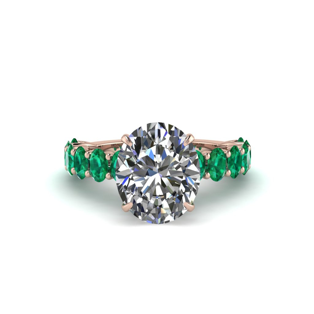 4ct Oval Cut Diamond Engagement Ring - Xena No. 17