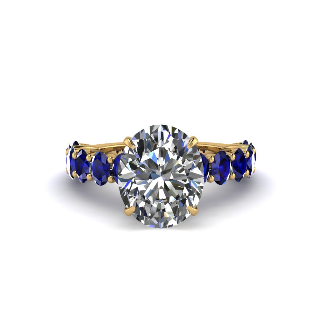 4ct Oval Cut Diamond Engagement Ring - Xena No. 61
