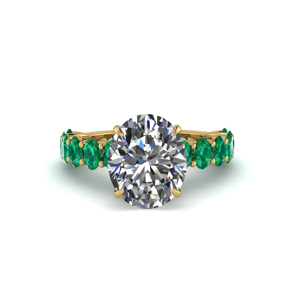 4ct Oval Cut Diamond Engagement Ring - Xena No. 16