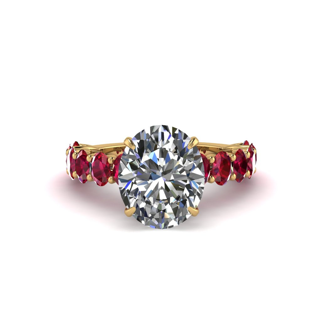 4ct Oval Cut Diamond Engagement Ring - Xena No. 46