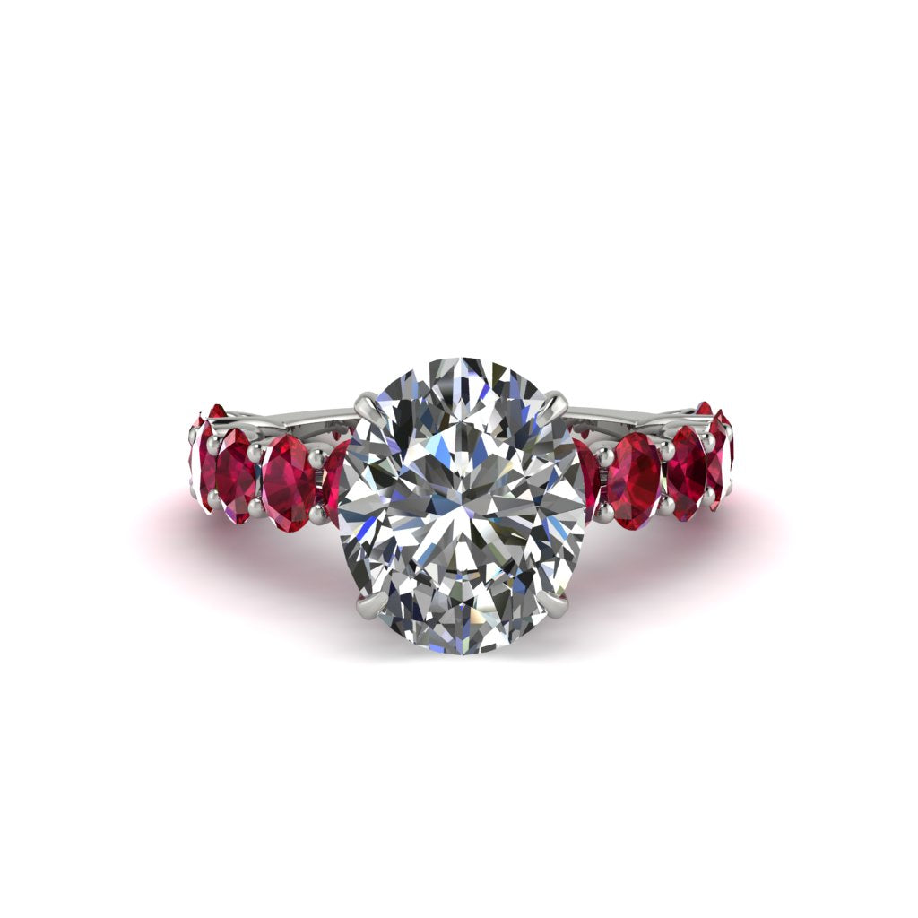 4ct Oval Cut Diamond Engagement Ring - Xena No. 48