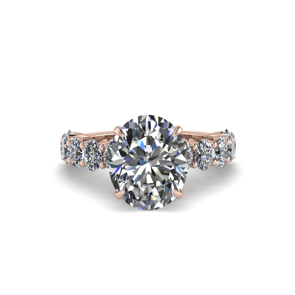 4ct Oval Cut Diamond Engagement Ring - Xena No. 2