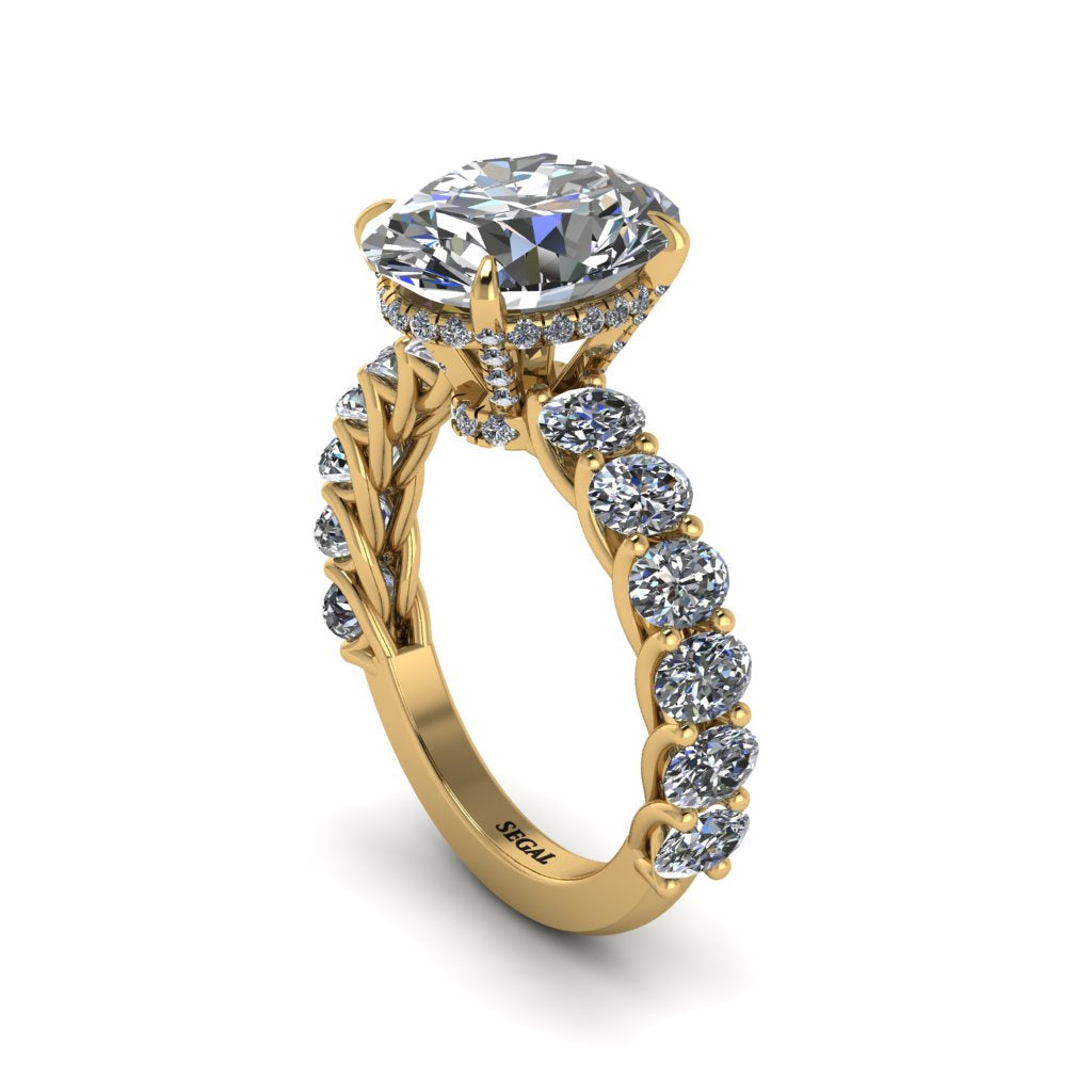 4ct Oval Cut Diamond Engagement Ring - Xena No. 1