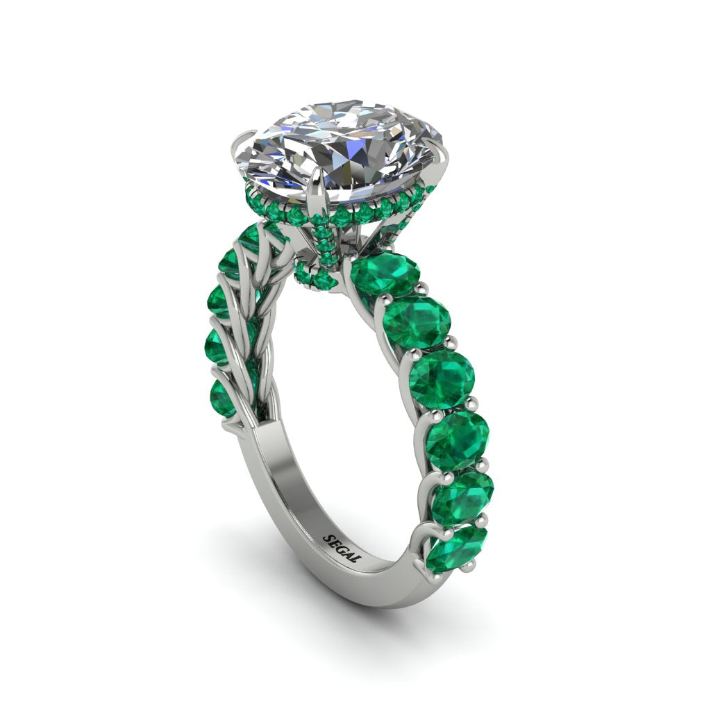 4ct Oval Cut Diamond Engagement Ring - Xena No. 18
