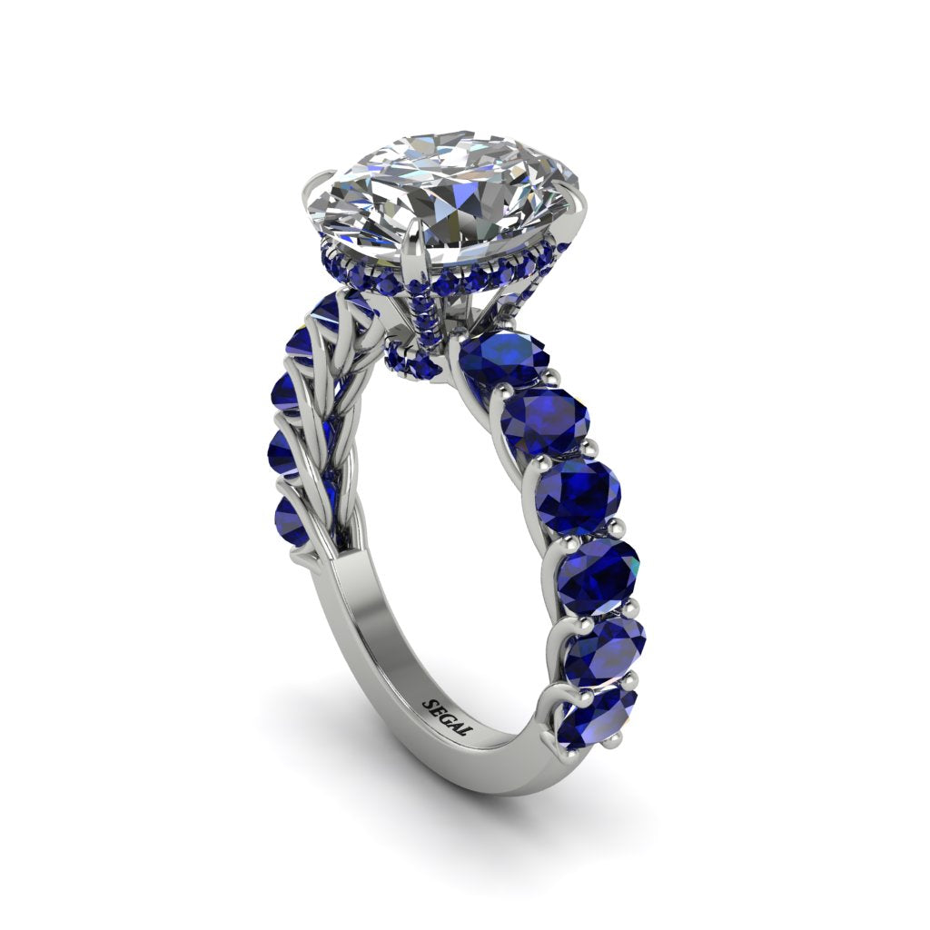 4ct Oval Cut Diamond Engagement Ring - Xena No. 63