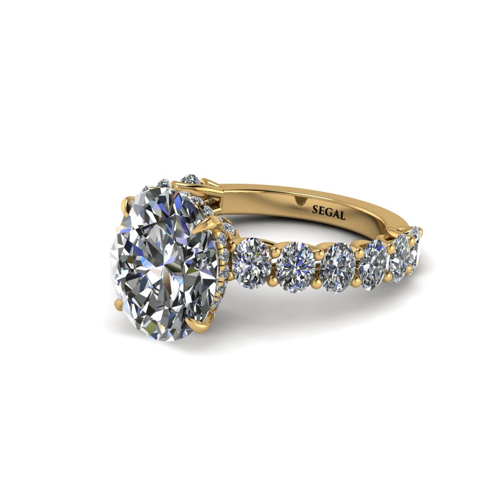 4ct Oval Cut Diamond Engagement Ring - Xena No. 1