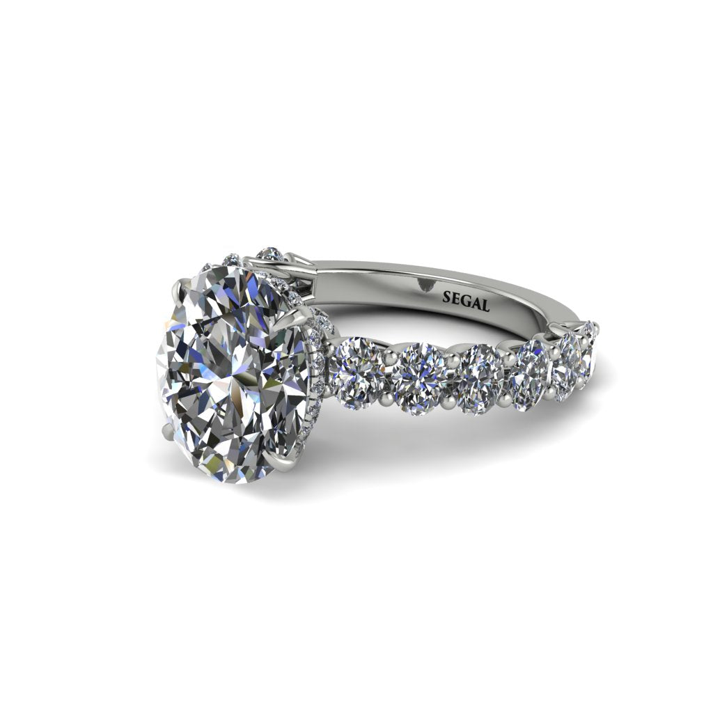 4ct Oval Cut Diamond Engagement Ring - Xena No. 3