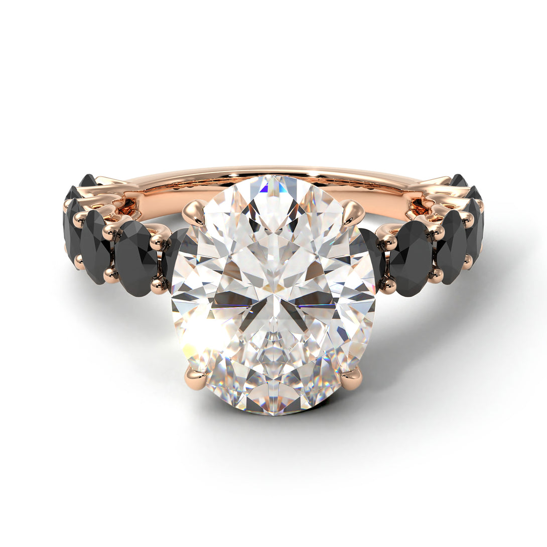 4ct Oval Cut Diamond Engagement Ring - Xena No. 32