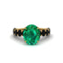 4ct Oval Cut Emerald Engagement Ring - Xena No. 34