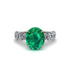 4ct Oval Cut Emerald Engagement Ring - Xena No. 6