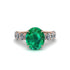 4ct Oval Cut Emerald Engagement Ring - Xena No. 5