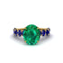 4ct Oval Cut Emerald Engagement Ring - Xena No. 64 image 2