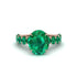 4ct Oval Cut Emerald Engagement Ring - Xena No. 20 image 2