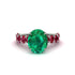4ct Oval Cut Emerald Engagement Ring - Xena No. 51 image 2