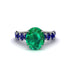 4ct Oval Cut Emerald Engagement Ring - Xena No. 66 image 2