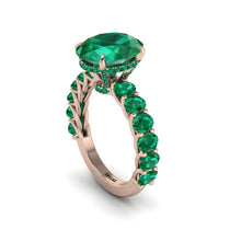 4ct Oval Cut Emerald Engagement Ring - Xena No. 20 image 1