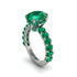 4ct Oval Cut Emerald Engagement Ring - Xena No. 21