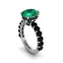 4ct Oval Cut Emerald Engagement Ring - Xena No. 36