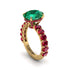 4ct Oval Cut Emerald Engagement Ring - Xena No. 49 image 1