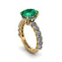 4ct Oval Cut Emerald Engagement Ring - Xena No. 4 image 1