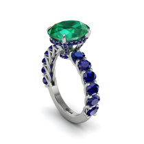 4ct Oval Cut Emerald Engagement Ring - Xena No. 66 image 1