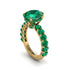 4ct Oval Cut Emerald Engagement Ring - Xena No. 19