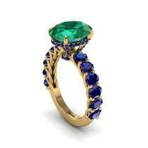 4ct Oval Cut Emerald Engagement Ring - Xena No. 64 image 1