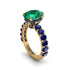 4ct Oval Cut Emerald Engagement Ring - Xena No. 64 image 1