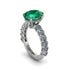 4ct Oval Cut Emerald Engagement Ring - Xena No. 6